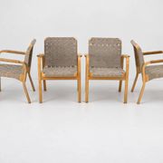 Model 45 Lounge Chairs by Alvar Aalto for Artek, 1970s, Set of 4