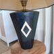 Vintage table lamp in black marble and mother-of-pearl - 70s/80s - Hollywood