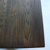 Oak, black and orange bistro table