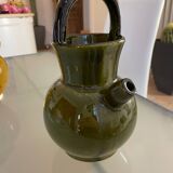 Pitcher in Provence khaki varnished clay signature Camares