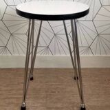 Vintage “SIF” round stool in formica and Eiffel legs.