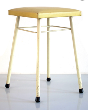 Tabouret en métal Barbantia années 60