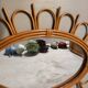 Oval rattan mirror, 1960