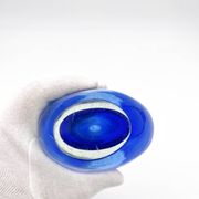 Murano Sommerso Cobalt Blue Vase 11cm 1kg Vintage Art Glass Design 60s