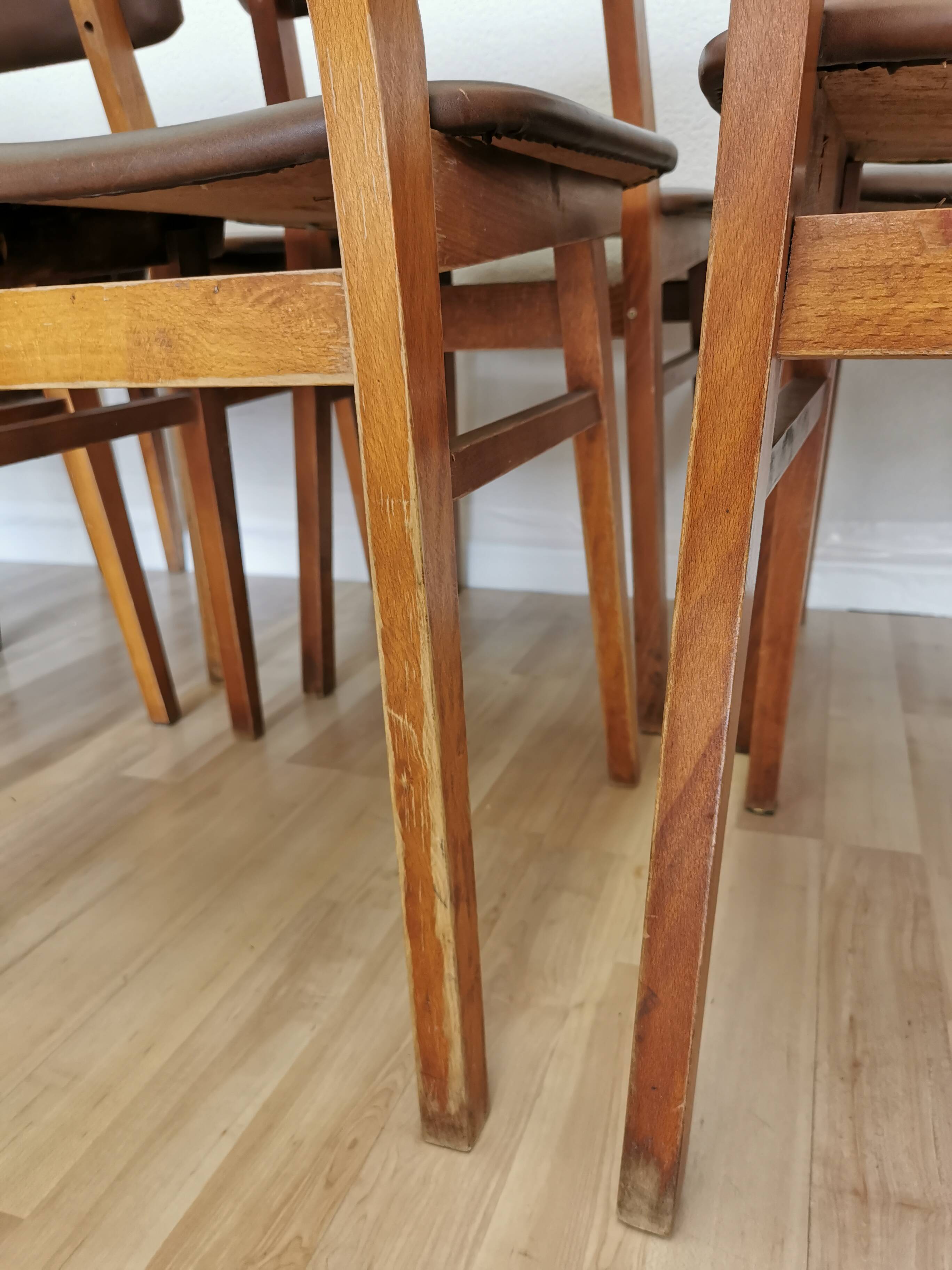 Vintage STOL Kamnik Dining Chair: 1970s Yugoslavian Mid-Century Leather Bis