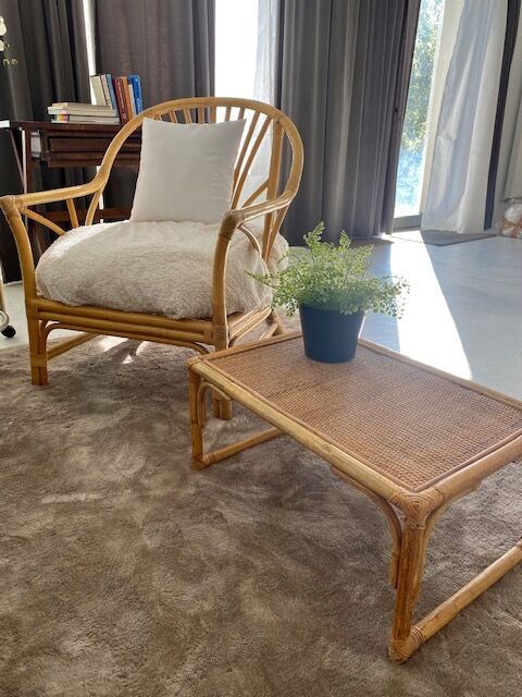 Rattan coffee table