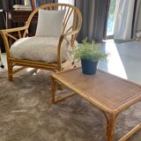 Table basse en rotin