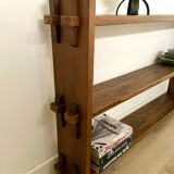 Brutalist wooden shelf