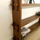 Brutalist wooden shelf