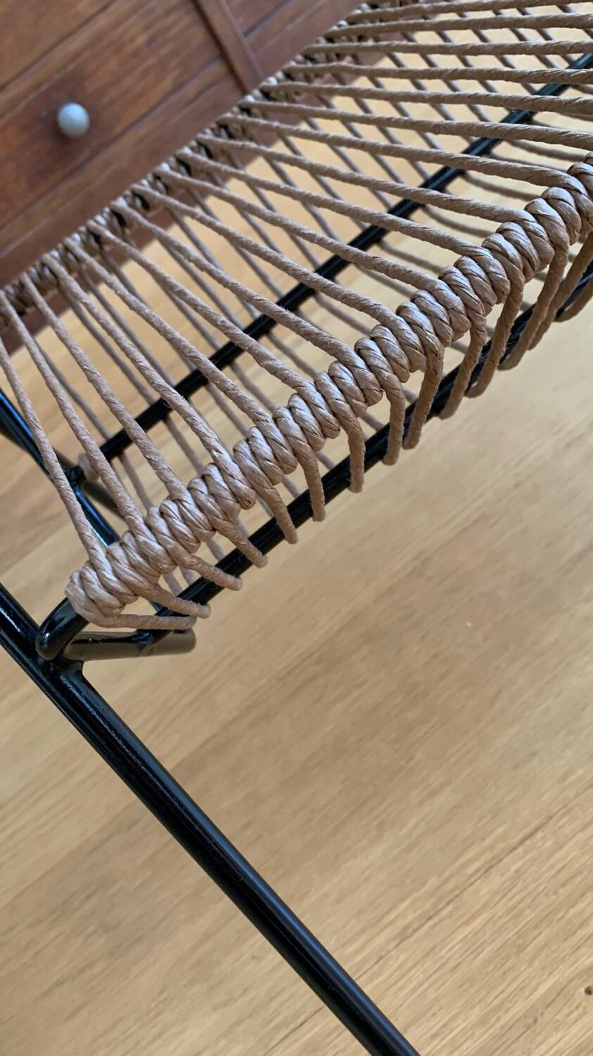 Vintage magazine rack side table