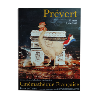Jacques Prévert poster exhibition 1988 Palais de Tokyo