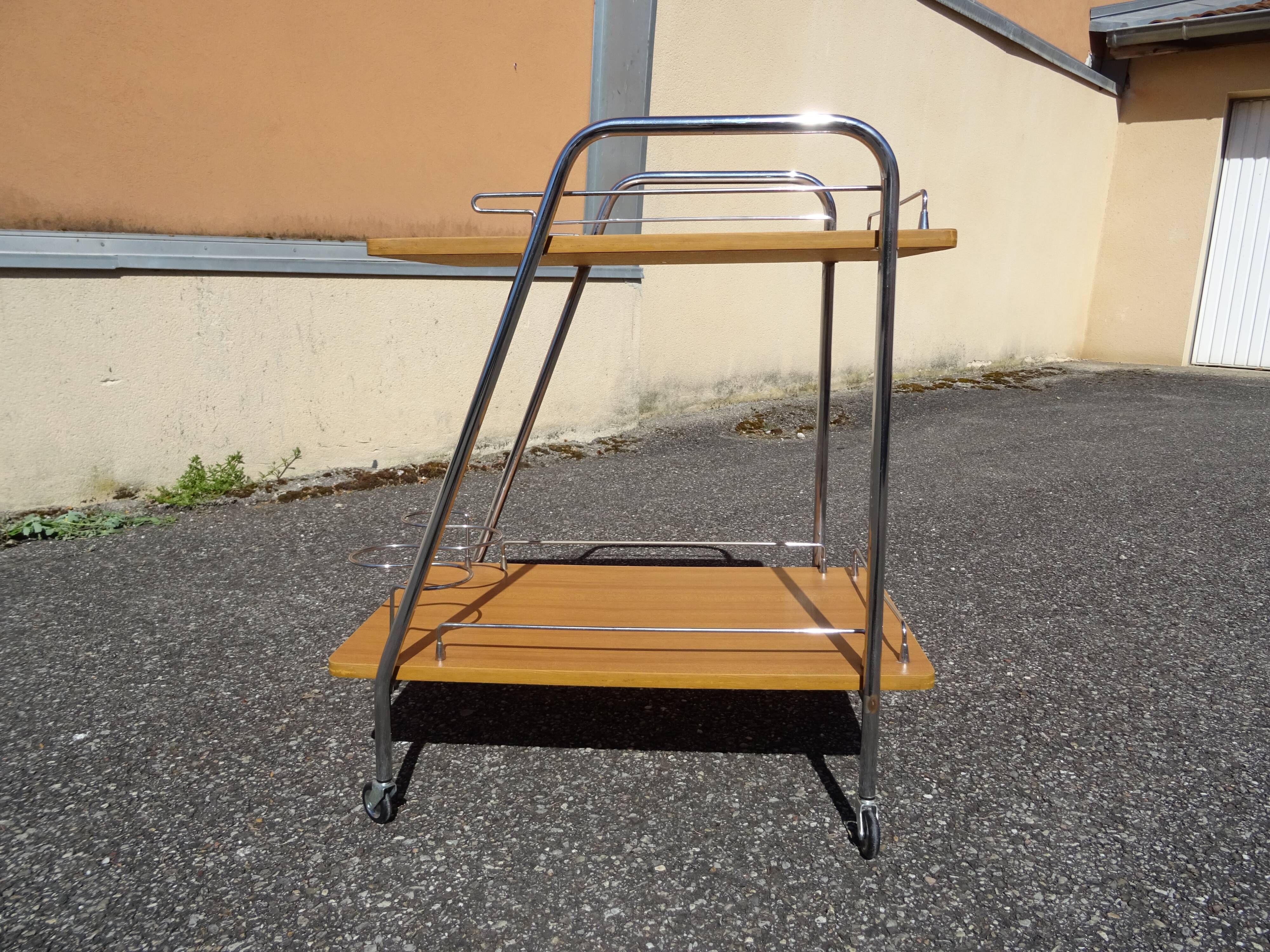 Vintage 1960s serving trolley bar