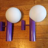 Pair of Italian space age wall lights