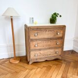 Art Deco chest of drawers in solid oak
