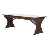 Antique English Pinewood Monastery Table from the 19th Century