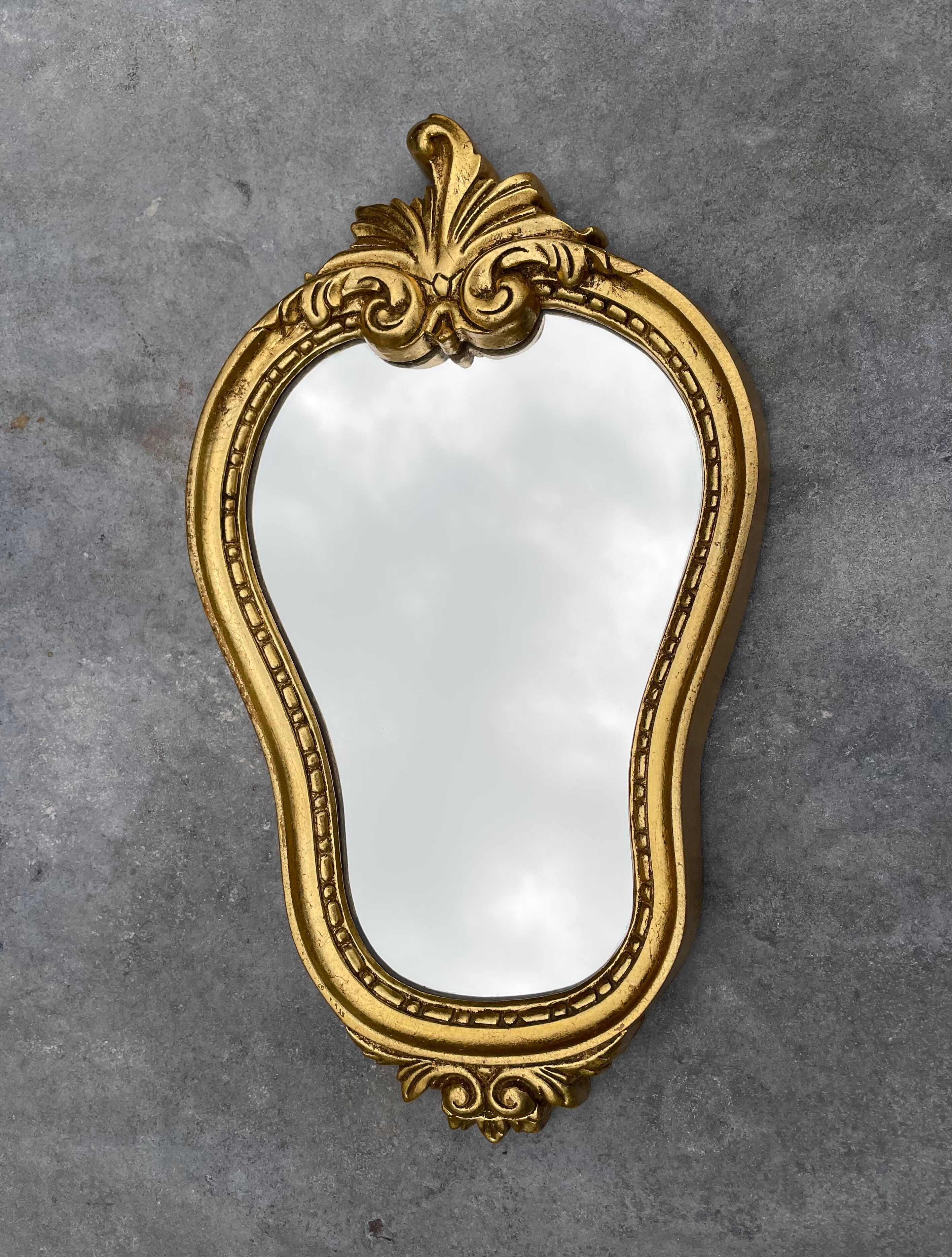 Vintage gold mirror 32 X 18cm