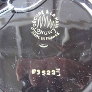"Wheel Mill" décor plate in earthenware, Longwy enamels, 60s/70s Vintage