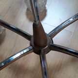 Scandinavian teak chandelier and chrome 1960