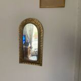 Ethnic brass mirror crafted in the 1980s.