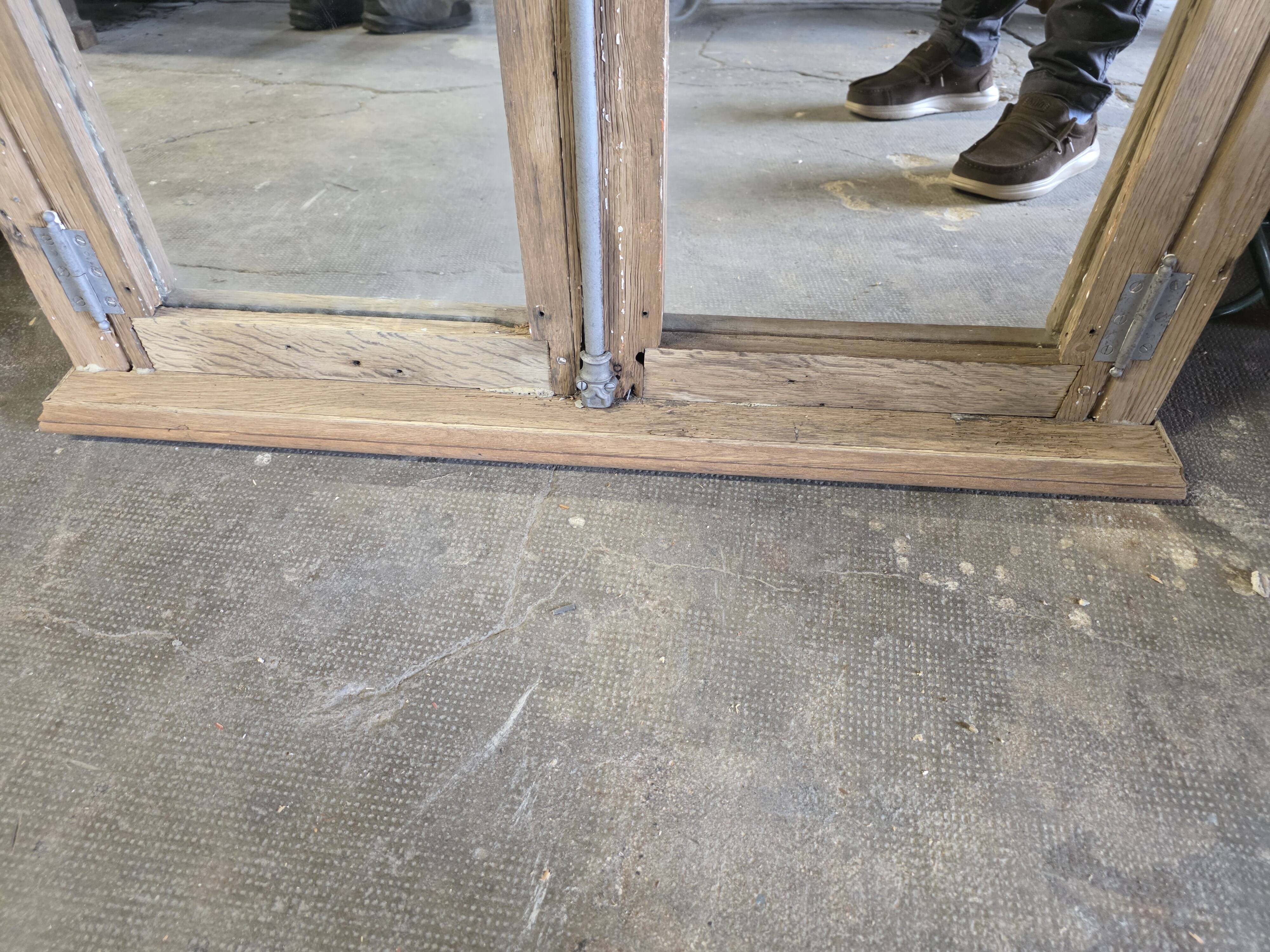 Eighteenth-century oak window mirror.