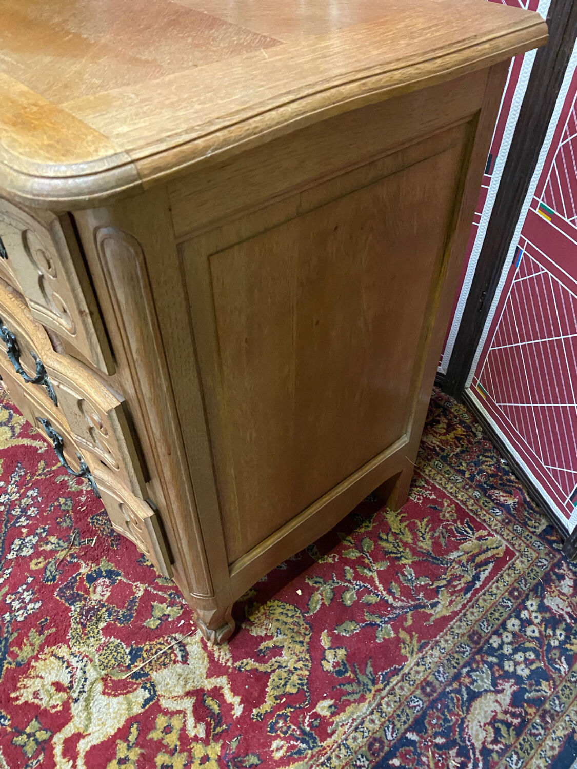 Louis XV style cherry chest of drawers