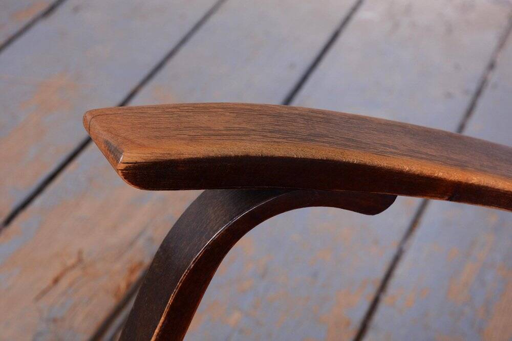 Czech Art Deco Oak Armchairs attributed to Jan Vaněk, 1940s, Set of 2