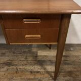 Scandinavian teak desk from the 1960s, length 110 cm