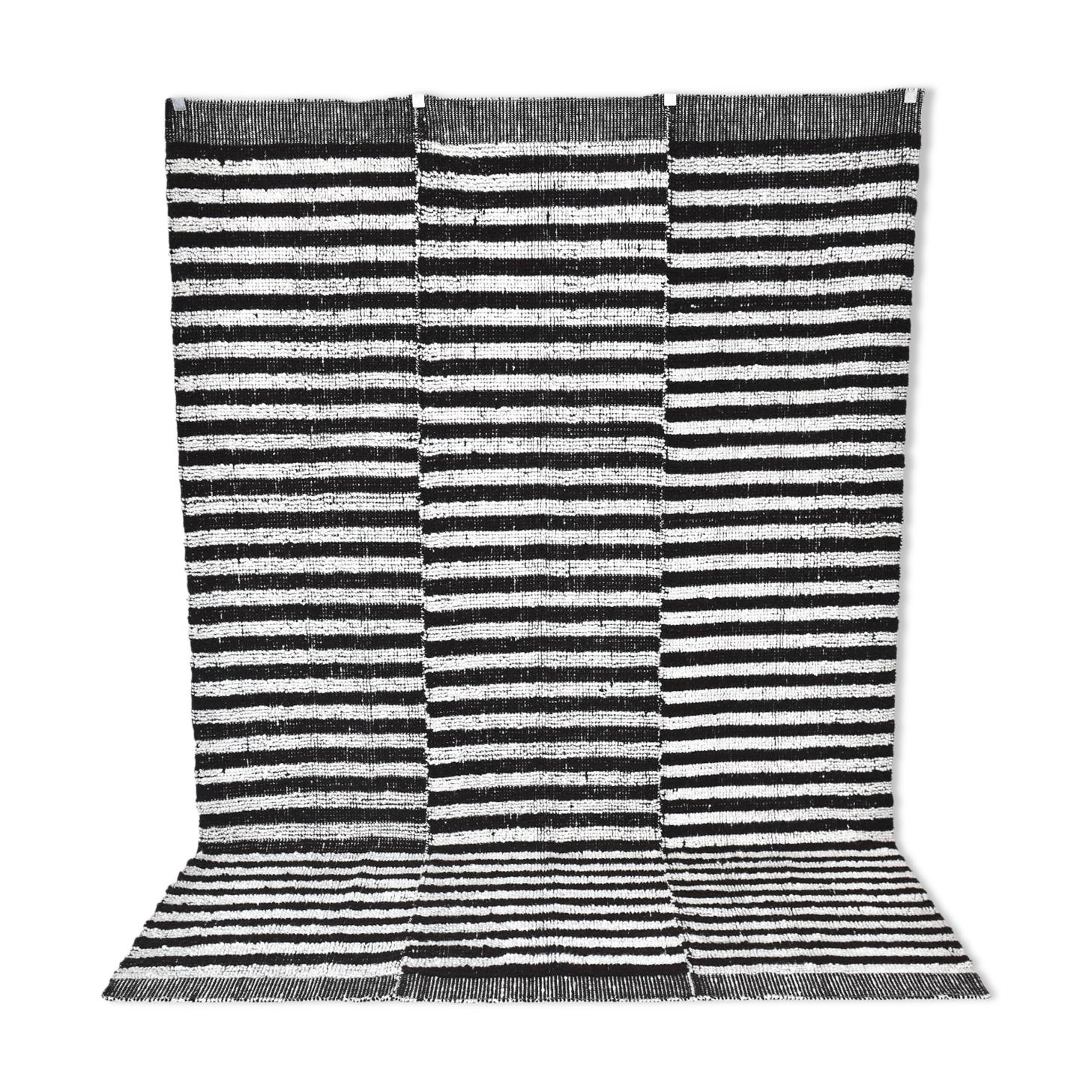 7x10 Chunky Wool Striped Handmade Rug, 206x295Cm