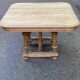 Henri II dining table stripped in solid oak from the 19th century.
