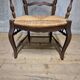 Fauteuil provençal français en chêne avec assise tressée, début du XXe siècle, France