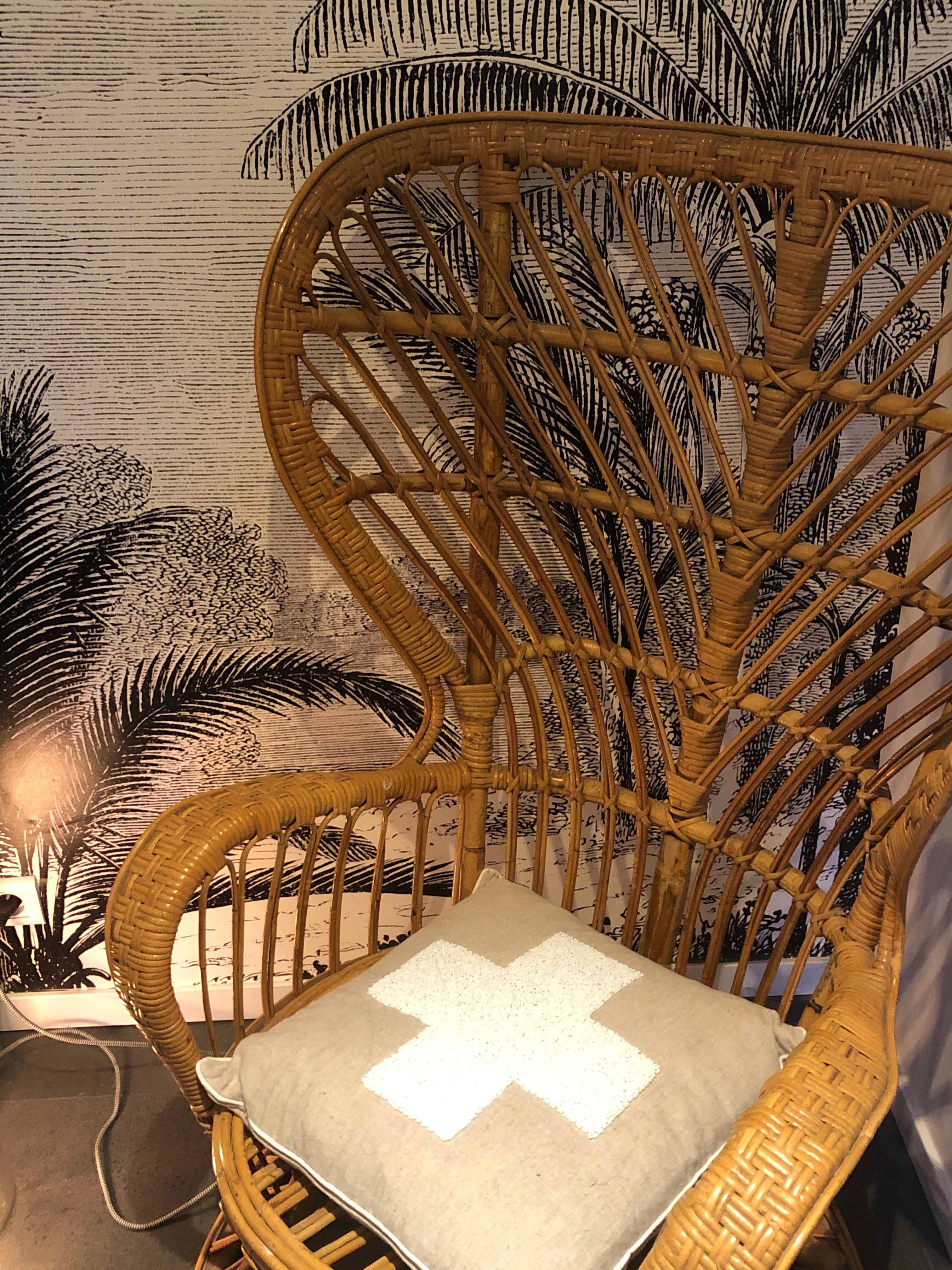 Rattan armchair  Gio Ponti