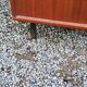 Pair of vintage mahogany sideboards with square metal legs from the 60s