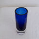Thick blue glass vase