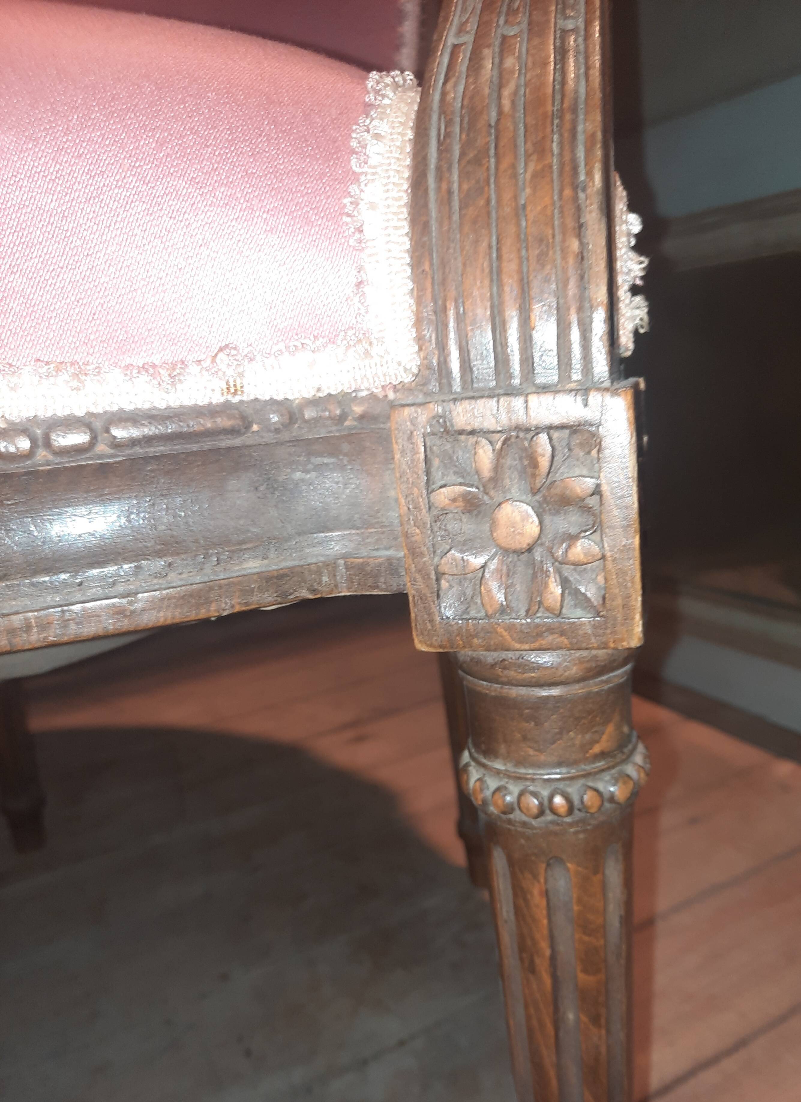 Pair of Louis XVI style armchairs