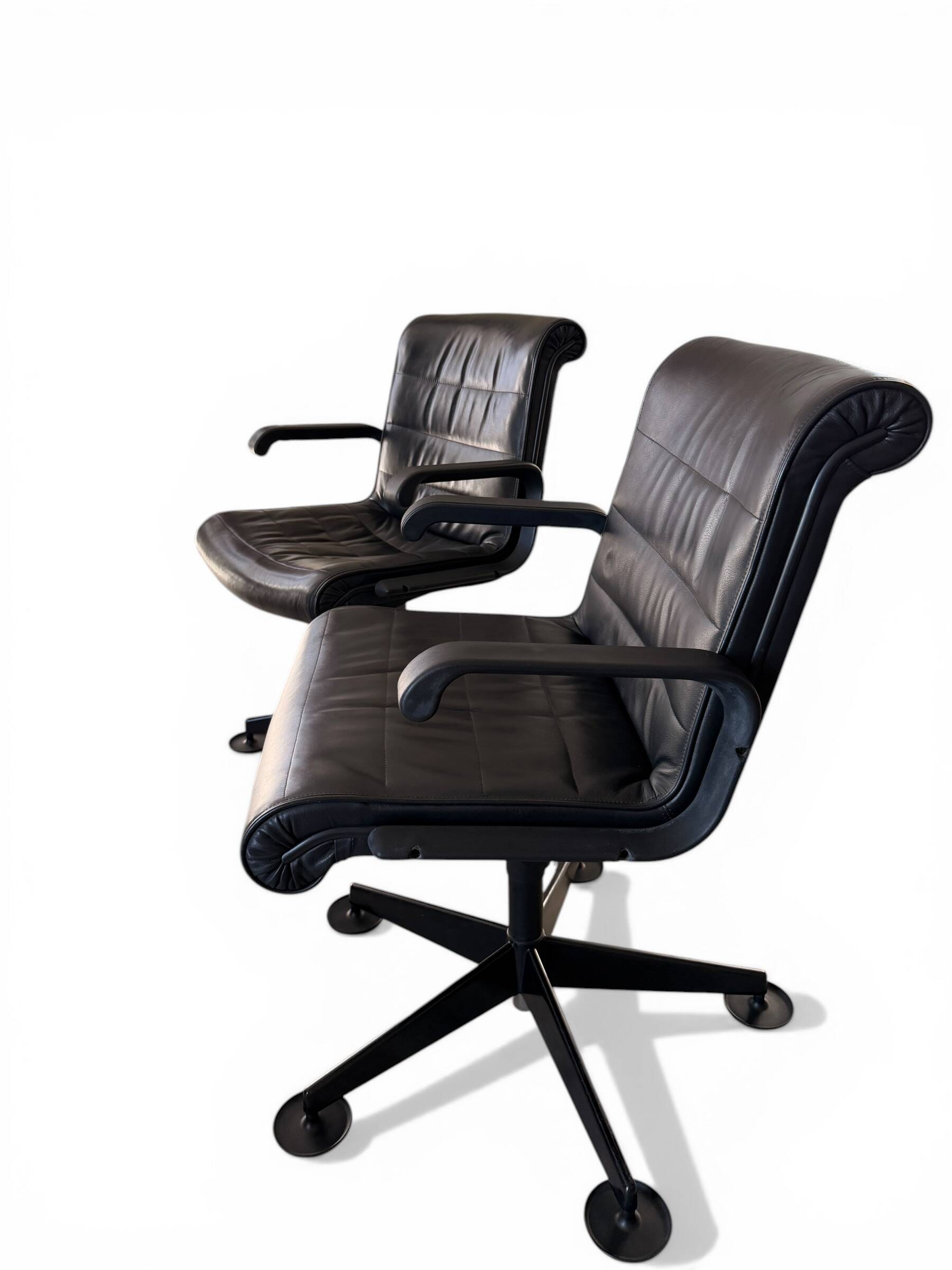 Richard Sapper Office Chair for Knoll - Vintage Black Leather