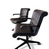 Richard Sapper Office Chair for Knoll - Vintage Black Leather