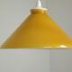 French Vintage Retro Ceiling Light With Round Mustard Yellow Glass Shade