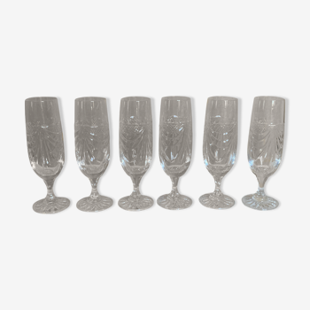 Crystal champagne flutes