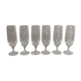 Crystal champagne flutes