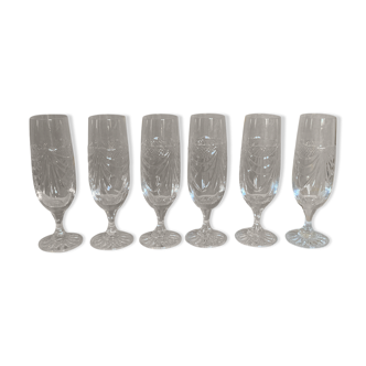 Crystal champagne flutes