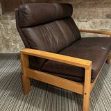 Danish two-seater leather sofa B. Morgensen