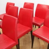 Set of 8 Liz chairs, Poltrona Frau