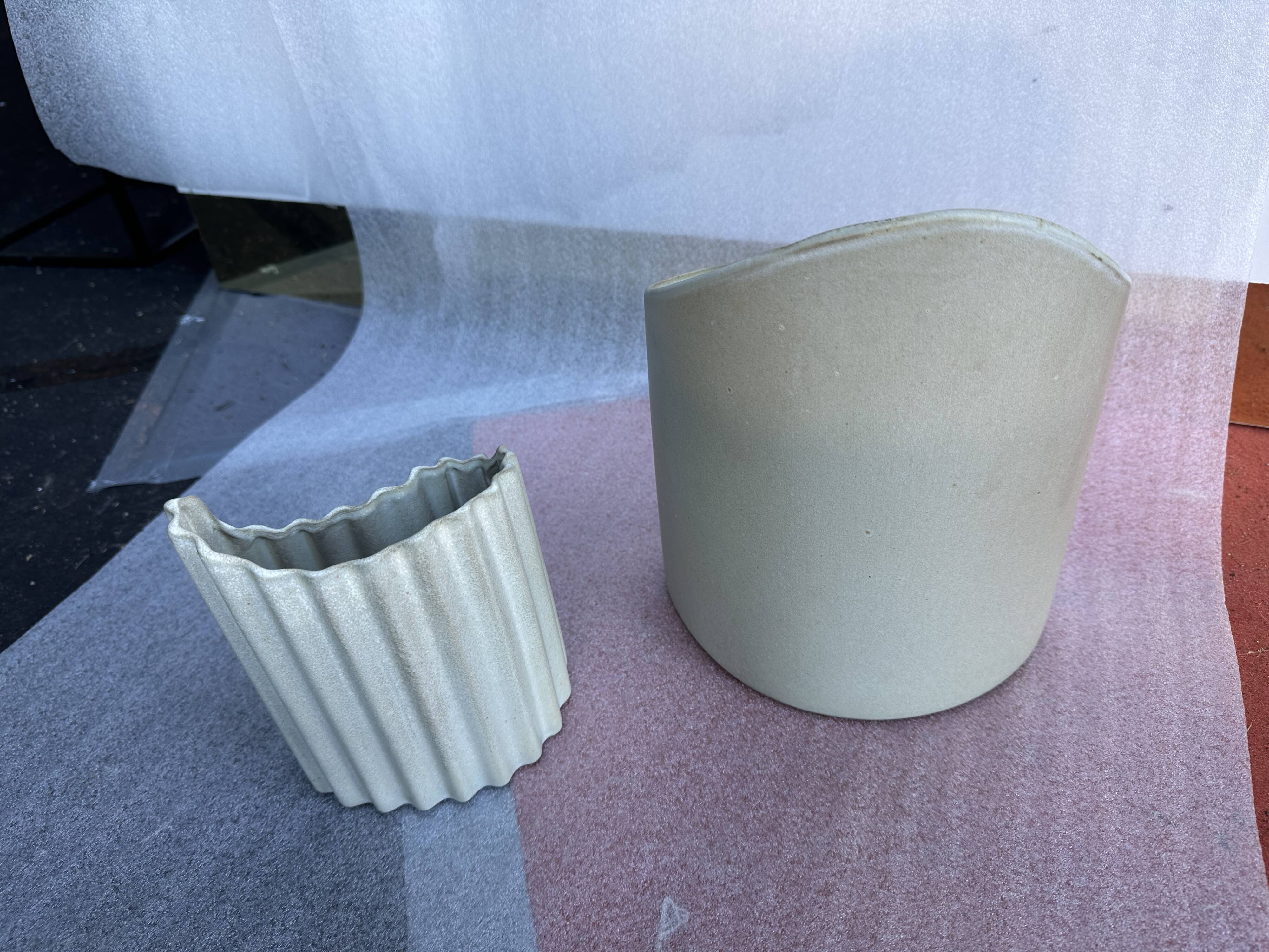 Pair of contemporary designer vases by Bloomingville