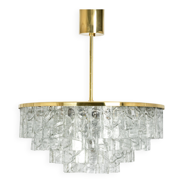 Lustre Doria Milieu du Siècle Verre Glacé, 1960s, Allemagne — Beyit