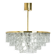 Doria Chandelier Mid-Century Frosted Glass, 1960s, Germany