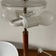 Rare Vintage Brass And Teak Table Lamp Borden's Boras Model 8445, 1940's