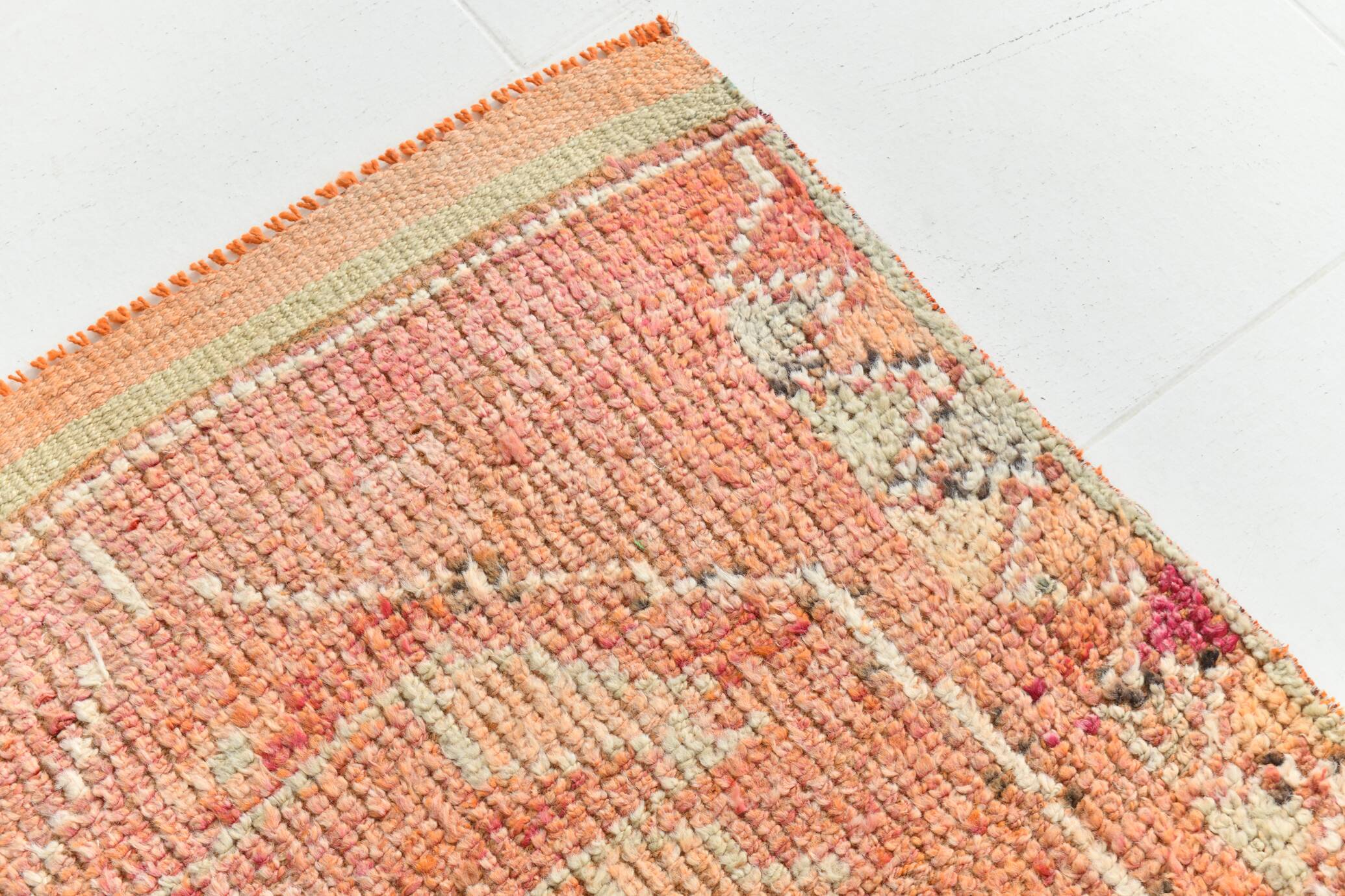 Tapis de couloir vintage aux couleurs douces, 91 x 295 cm