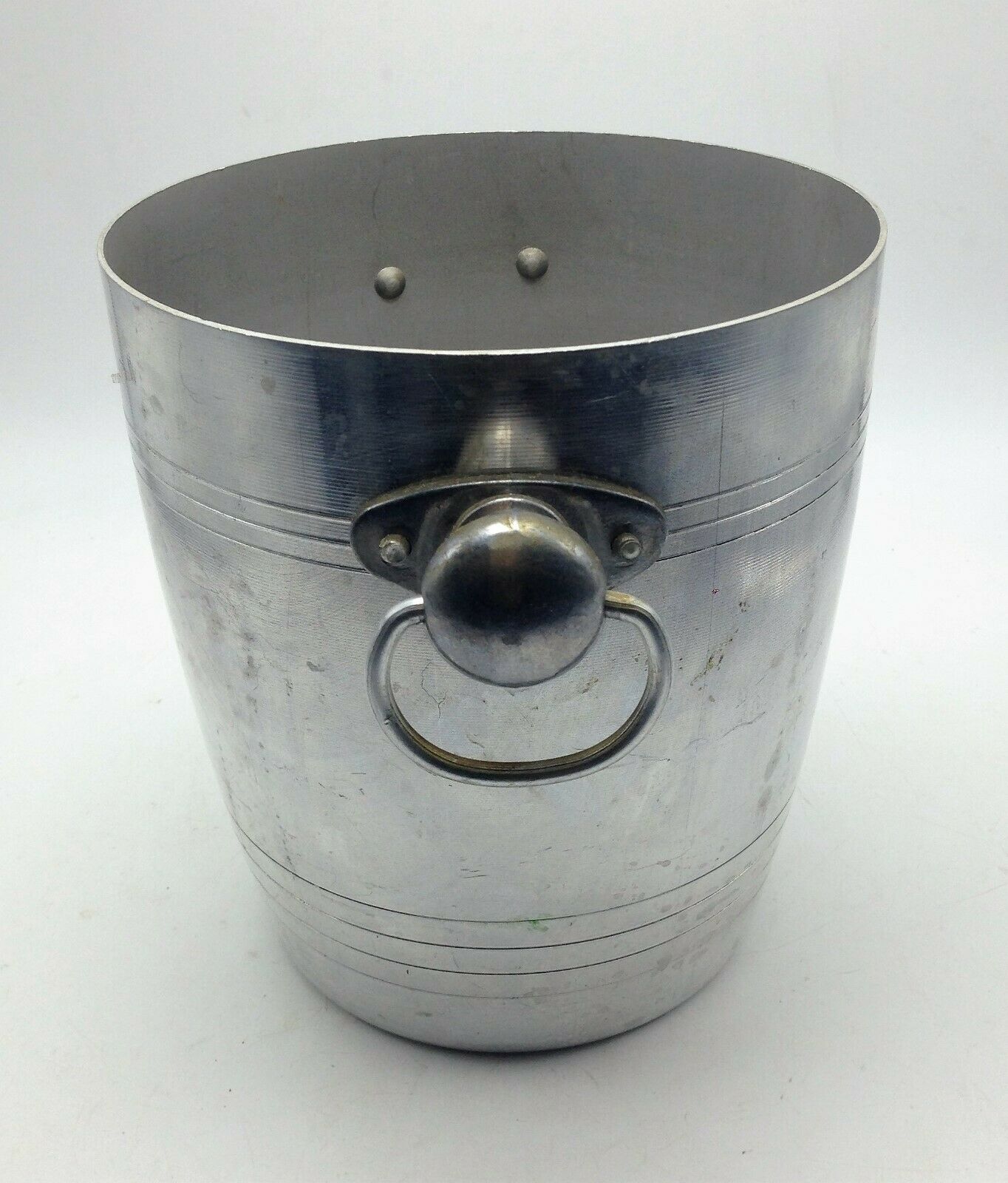 Aluminium champagne ice bucket marks Saint Eloi on the reverse