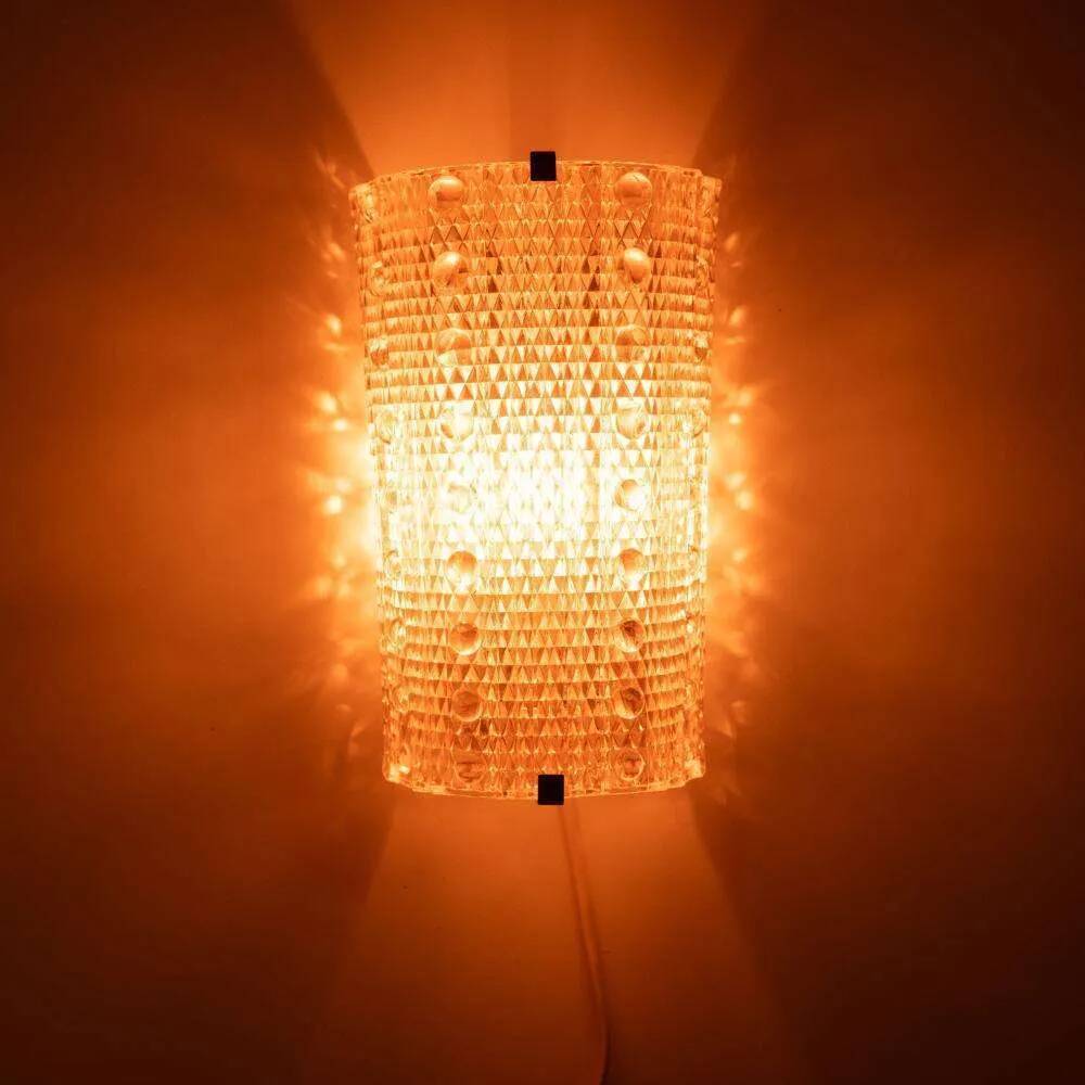 Vintage glass wall sconces by Carl Fagerlund, Lyfa glass sconces.