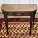 Table console demi lune anglaise en acajou 19ème